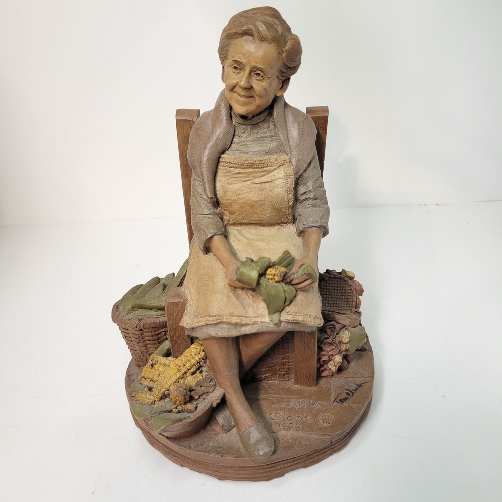 Tom Clark Leah Figurine Signed 1986 Cairn Studio Folk‎ Art Collectible
